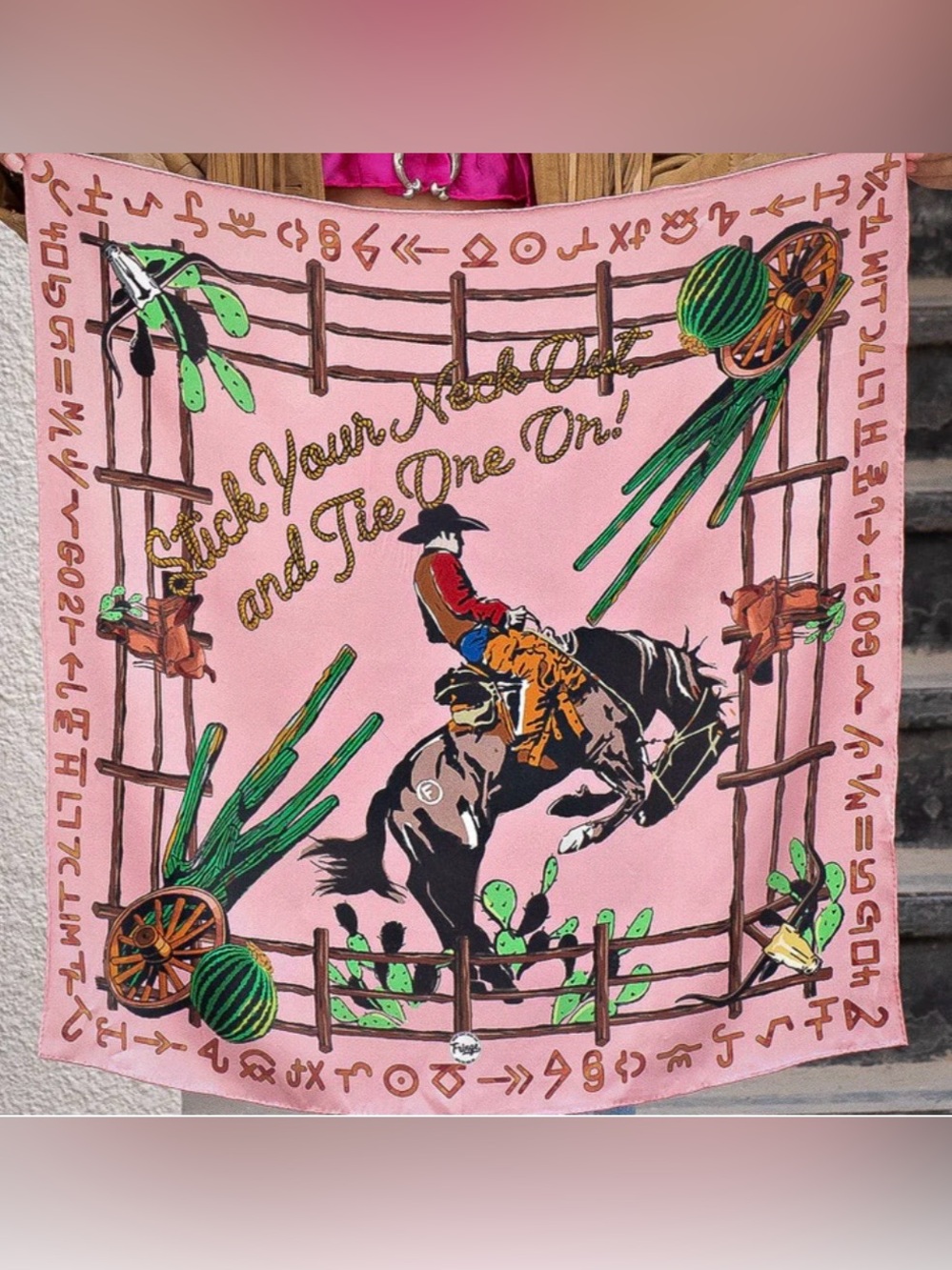 Fringe Scarves Stick your Neck out and Tie One On Shorty wild rag scarf